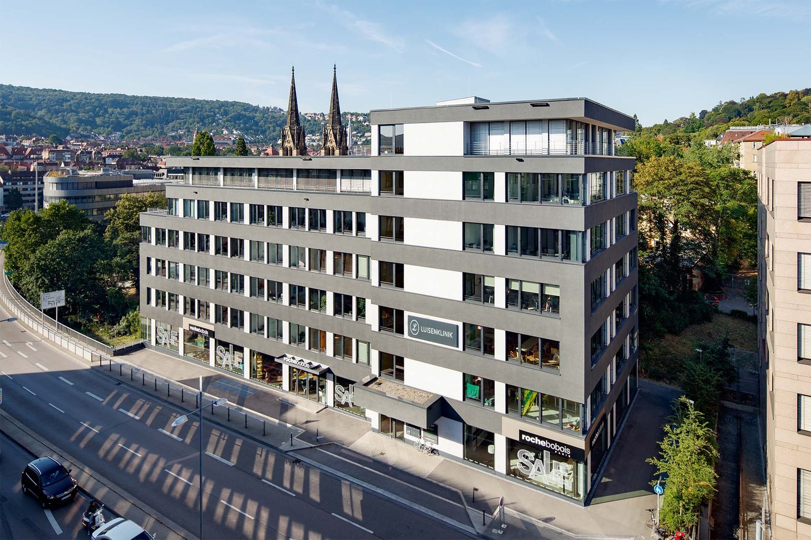 Außenansicht der Luisenklinik Stuttgart – Psychosomatisch-Psychotherapeutisches Rehabilitationszentrum (PPRZ) in Stuttgart