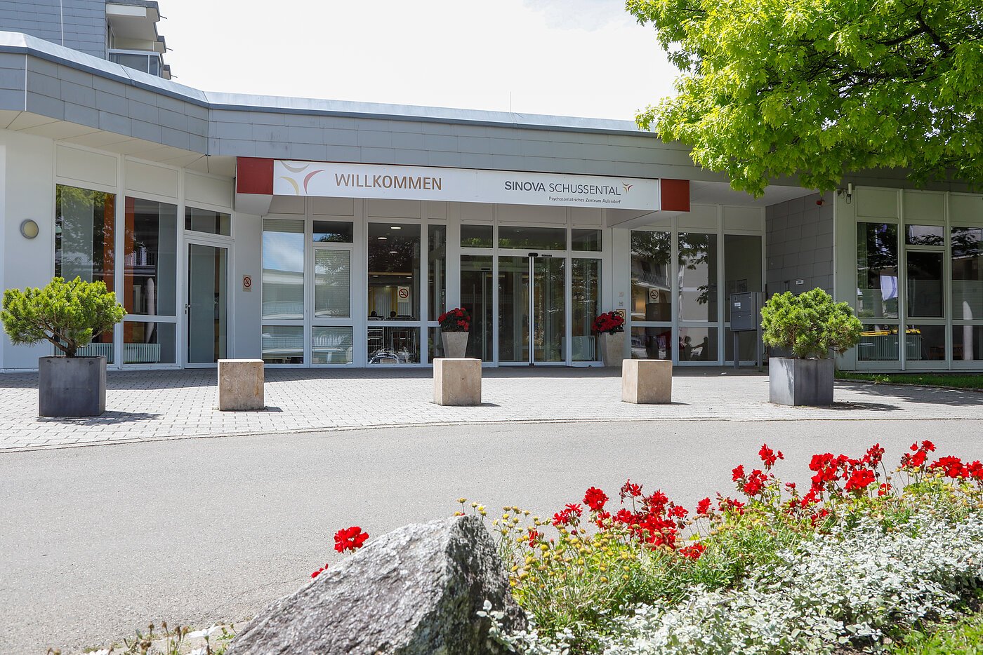 Außenansicht der SINOVA Schussental – Psychosomatische Rehabilitationsklinik in Aulendorf